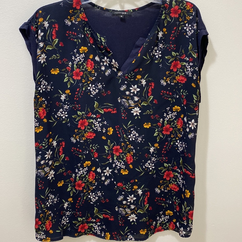 Papermoon Reece Mixed Media Blouse Size M